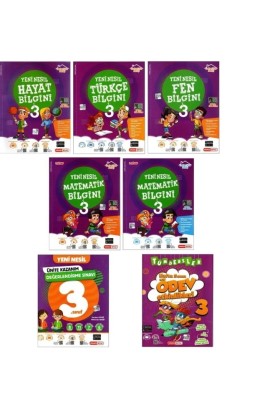 Kırmızı Beyaz Yayınları Kırmızı 3.sınıf -yeni Nesil Bilgin Serisi Set -7- Kitap
