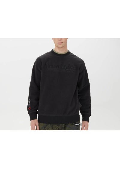 Timberland Linear Logo Crew Neck Erkek Siyah Sweatshirt TB0A6NQ90011