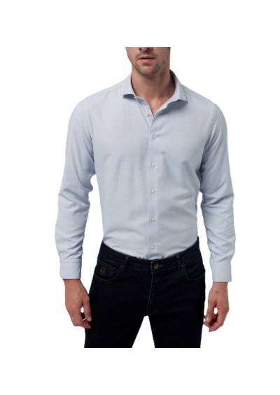 Twn Slim Fit Lacivert Armürlü Gömlek 9EF022111288M