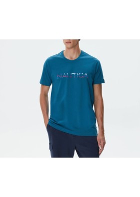 Nautica Erkek Mavi Standart Fit T-Shirt V37205T.4MC