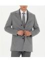 Pierre Cardin Gri Yün Karışımlı Ekstra Slim Fit Kaşe Kaban G021SZ0KS.000.1668744.VR046