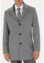 Pierre Cardin Gri Yün Karışımlı Ekstra Slim Fit Kaşe Kaban G021SZ0KS.000.1668744.VR046