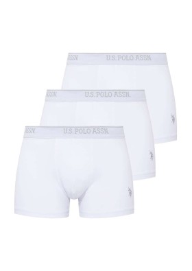 U.S. Polo Assn. Erkek Beyaz 3 Lü Boxer