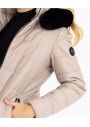 Seçil Store Kadın Bej Midi Boy Şişme Kaban 10221105601014