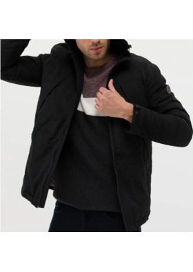Pierre Cardin Erkek Siyah Basic Kapüşonlu Mont G021SZ0MS.000.1462285.VR046