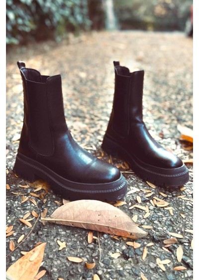 Bambi Siyah Kadın Bot & Bootie K02996030609