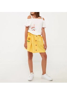 LCW Kids Sarı Nakışlı Kız Çocuk Etek S3CL81Z4 - G5J - Sarı
