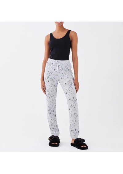 LCW DREAM Gri Beli Lastikli Desenli Kadın Jogger Pijama Altı S32719Z8 - CT3