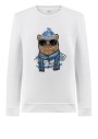 Mudo Erkek Nakışlı Bisiklet Yaka Beyaz Sweatshirt 1250208001