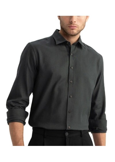 Defacto Modern Fit Flanel Uzun Kollu Yeşil Gömlek A7804AX