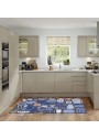 Dijital Baskılı Kaymaz Deri Tabanlı Yıkanabilir Mutfak Halısı 50x100