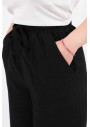 Fashion Friends Kadın Beli Lastikli Pantolon Siyah 24Y0823K1