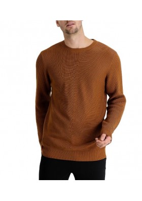 Kiğılı Bisiklet Yaka Slim Fit Dar Kesim Desenli Pamuklu Triko Kazak