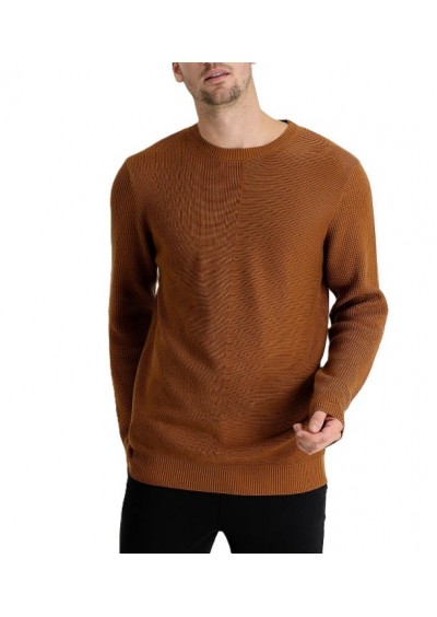 Kiğılı Bisiklet Yaka Slim Fit Dar Kesim Desenli Pamuklu Triko Kazak