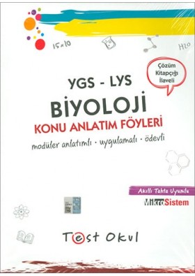 YGS LYS Biyoloji Ders Anlatım Föyleri - Test Okul Yayınları