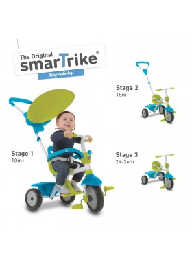 Smart Trike  3in1 Zip Mavi-Yeşil Yürümeye Başlayan Çocuklar İçin Bisiklet