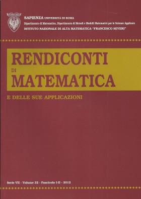 Rendiconti Di Matematica e Delle Sue Applicazioni Ser. VII vol. 37, fasc. I-II