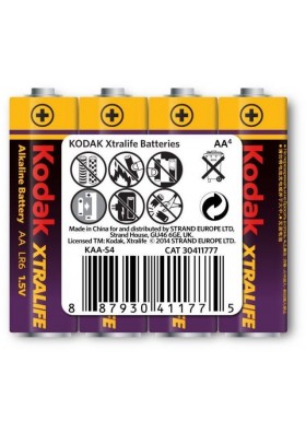 Kodak Xtralife 4 adet Alkalin Kalem Pil-AA Shrink KAA-S4