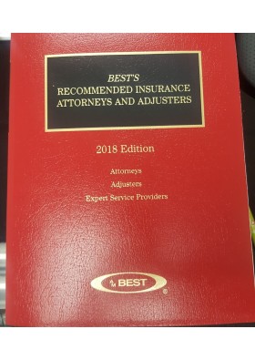NEW 2018 Bests Recommended Insurance Attorneys and Adjusters Paperback Book
