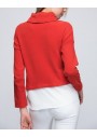 Sateen Kadın Kırmızı Gömlek Detaylı Bluz 135-HB-5519