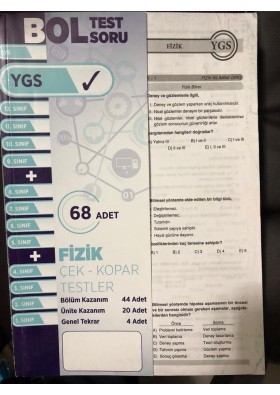 Ygs Fizik Çek Kopar Yaprak Test Bol Test 68 Adet
