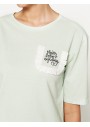 Koton Baskılı T-Shirt Yeşil 7YAL11966OK760