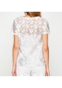 Koton Kadın Dantel Detaylı T-Shirt Gümüş Rengi 7YAL16224OK12V