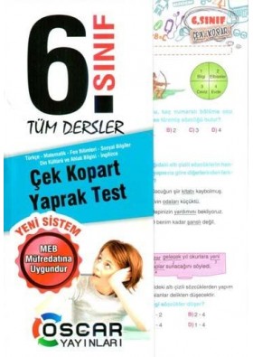 6. Sınıf Tüm Dersler Çek Kopar Yaprak Test Oscar Yayınları