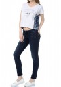 Mavi Jeans Baskılı Kadın Tişört 165399-620 Baskılı Penye Beyaz