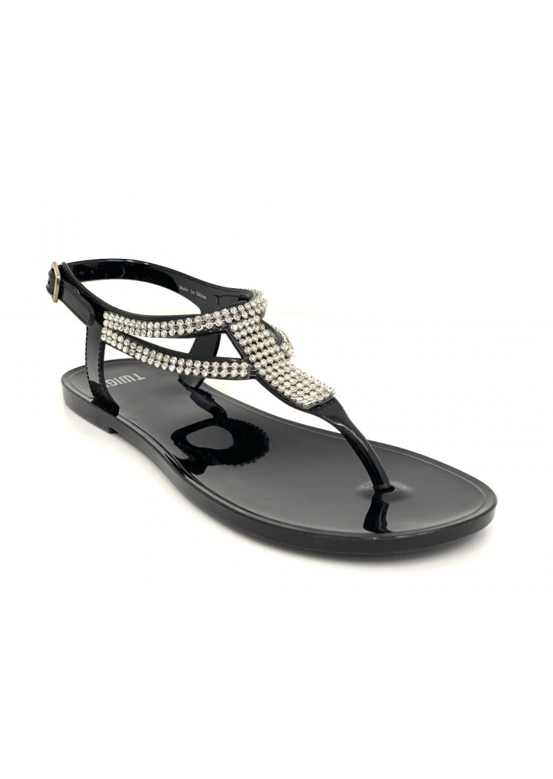 Ayakkabı Dünyası Twigy Kadın Siyah Taşlı Sandalet 1092D0810