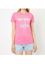 Koton Kadın Yazılı Baskılı T-Shirt Fuşya 9KAL19029IK307