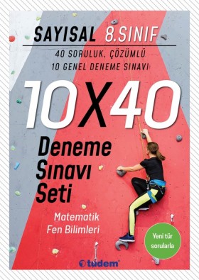 8. Sınıf Sayısal 10x40 Deneme Sınavı Tudem Yayınları