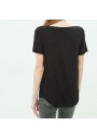 Koton Kadın Oyuk Yaka T-Shirt - Siyah 6YAL11079JK999