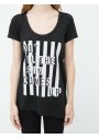Koton Kadın Baskılı T-Shirt - Siyah 6KAK17313DK999