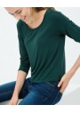 Koton Kadın Oyuk Yaka T-Shirt - Yeşil 6KAL11815OK803