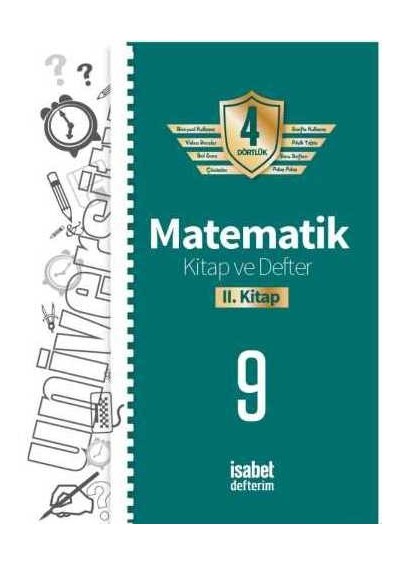 9, Sınıf Matematik Defteri ve Kitabı İkinci Kitap - İsabet Yyınları