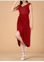 Sherri Kadın Üst Dantel Kırmızı Elbise ELB000801040