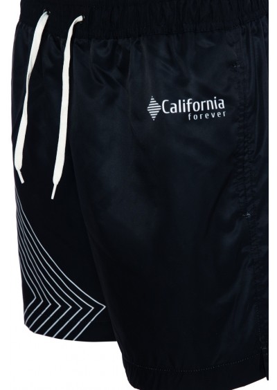 California Forever Erkek Deniz Şortu Beyaz Çizgili SH94011-1003