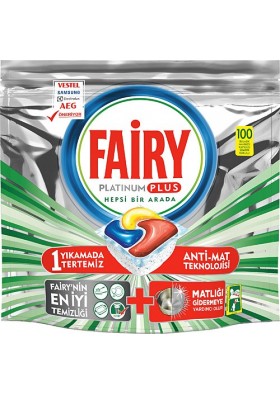 Fairy Platinum Plus 100 Kapsül Bulaşık Makinesi Deterjanı Kapsülü