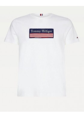 Tommy Hilfiger Organik Cotton Erkek Beyaz Tişört MW0MW14306