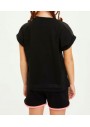 Defacto Kız Çocuk Baskılı Kısa Kollu T-shirt N9036A6