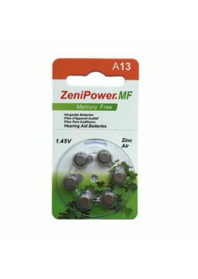 ZeniPower MF İşitme Cihazı Pili A13/D6 10 Paket