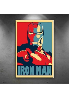 Iron Man Demir Adam Portre Afiş Dekoratif Tablo