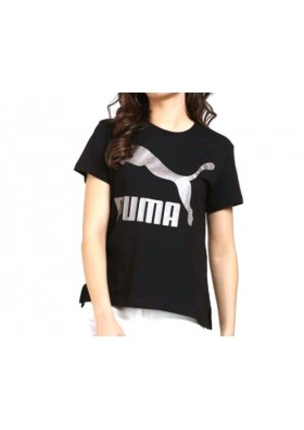 Puma Classics Logo Kadın Siyah Tişört 57624256