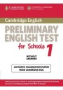 Cambridge Preliminary English Test for Schools 1 by Cambridge ESOL