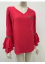 MissBlack Kırmızı Renk Kadın Bluz 3015