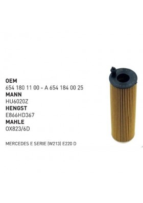 Mercedes Orjinal Ts Oil Filter Element A654 184 00 25