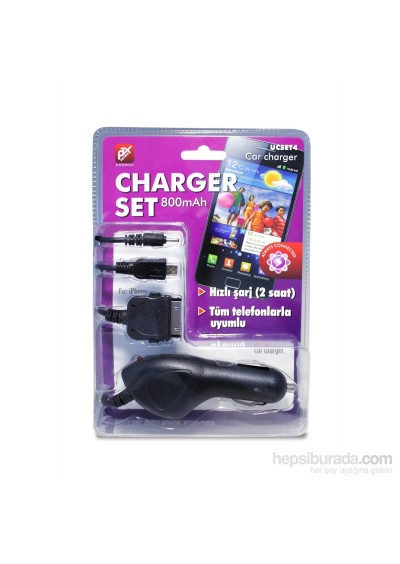 Petrix Ucset4 800 mAh Araç Şarj Seti