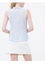 Koton Kadın Kolsuz Yaka Detaylı Gömlek - Açık Mavi 6KAK62905CW610