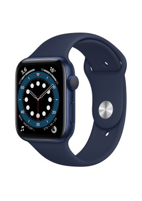 Apple Watch 6 44mm Mavi Alüminyum Kasa ve Spor Kordon